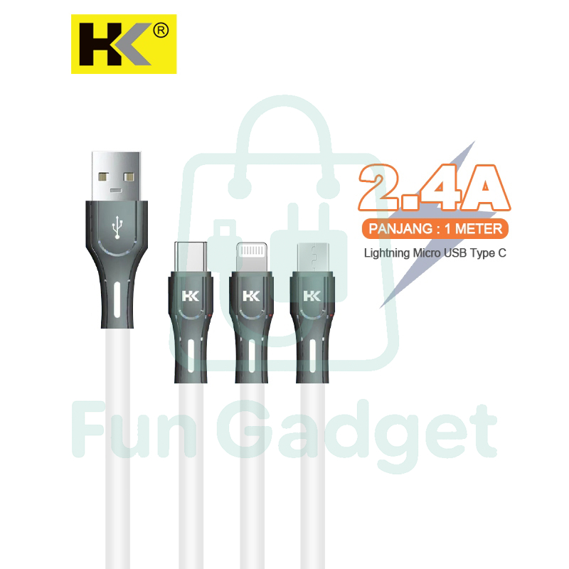 HK D26 Kabel Data Tissue Box 1pcs Micro / Lightning / Type-C Fast Charging 2.4A