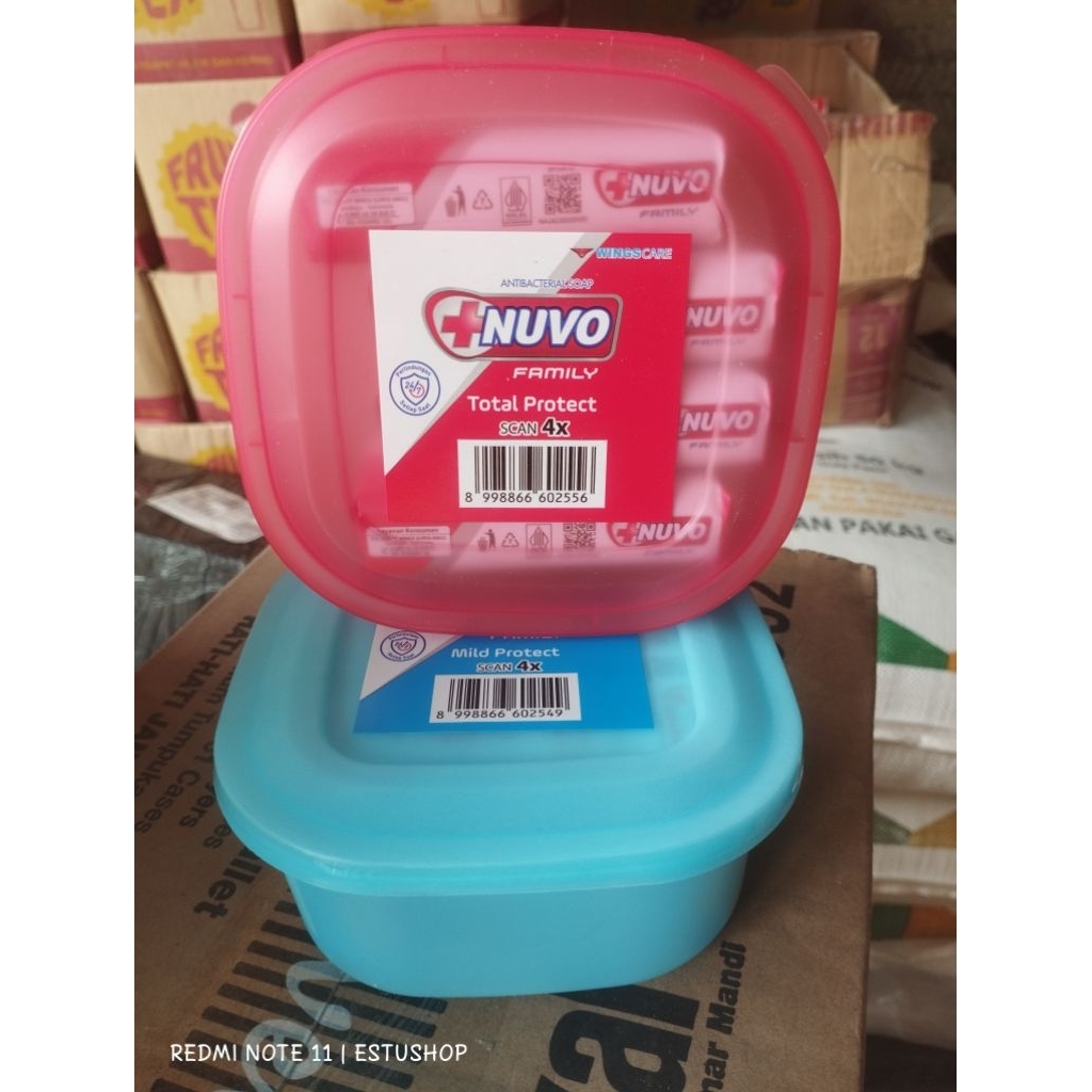 Nuvo sabun batang isi 4 pcs free tepak