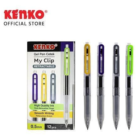 

KENKO GEL PULPEN PEN PENA MY CLIP / PEN GEL CETEK - 1 LUSIN