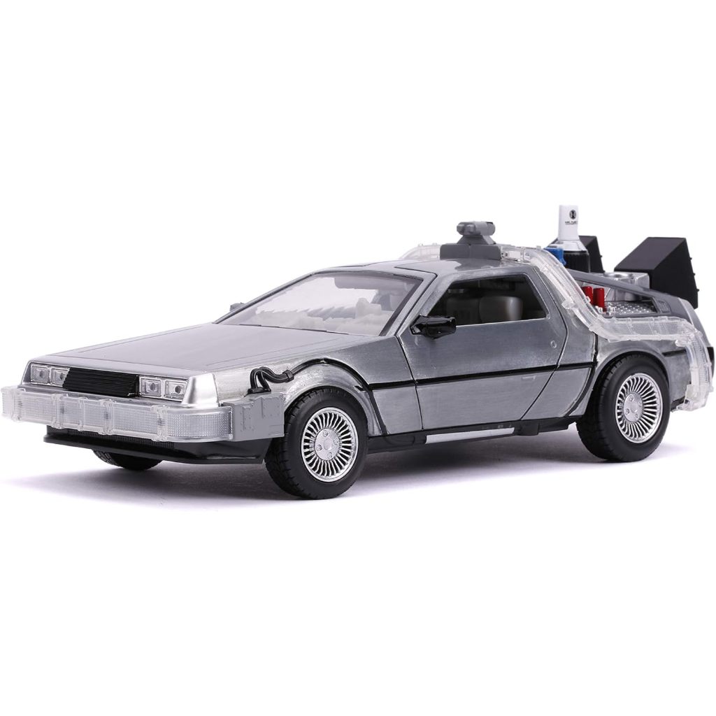 TERJAMIN ASLI JADA BACK TO THE FUTURE PART II 1:24 TIME MACHINE DIE-CAST CAR LIGHT UP FEATURE, TOYS