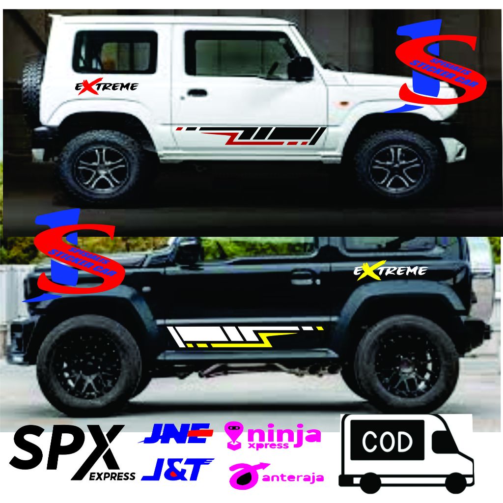 stiker list body mobil katana jimny stciker list mobil jeep