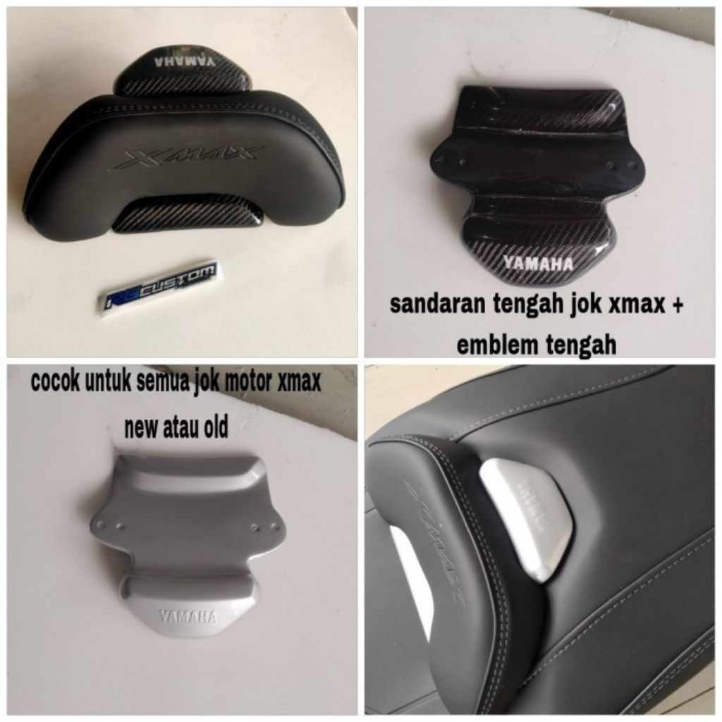 emblem / logo yamaha xmax + sandaran tengah jok xmax