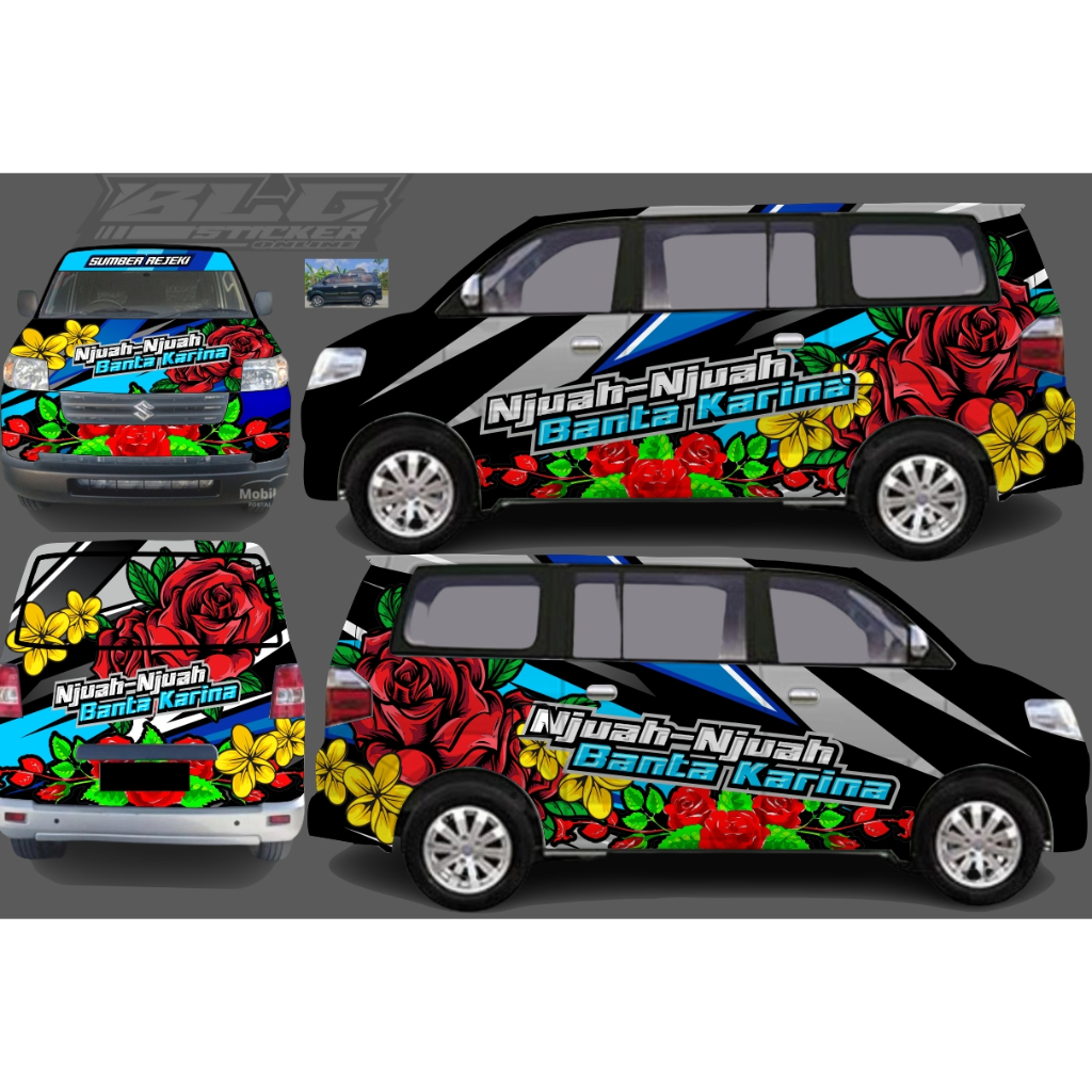 STIKER FULL BODY APV VAN ARENA DECAL MOBIL
