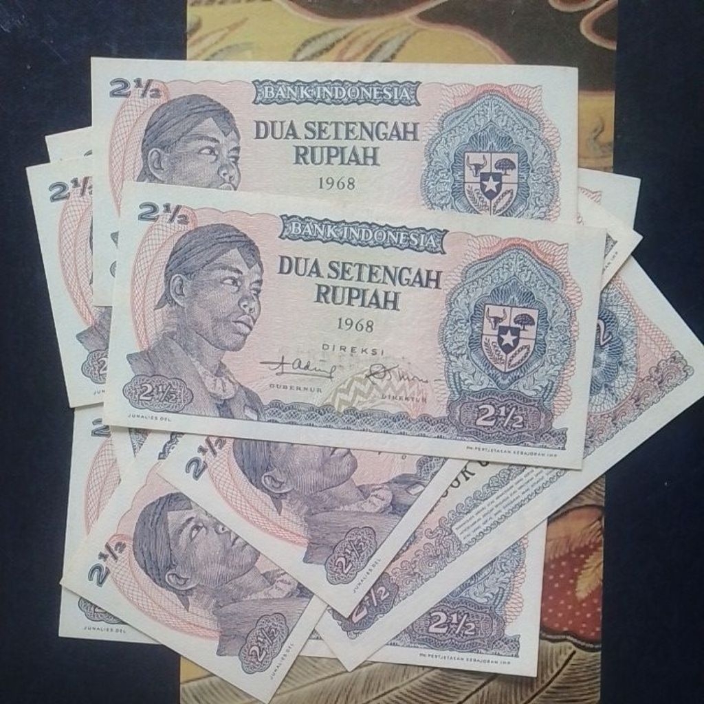 ASLI UANG KUNO TAHUN 1968 SUDIRMAN 21/2 RUPIAH