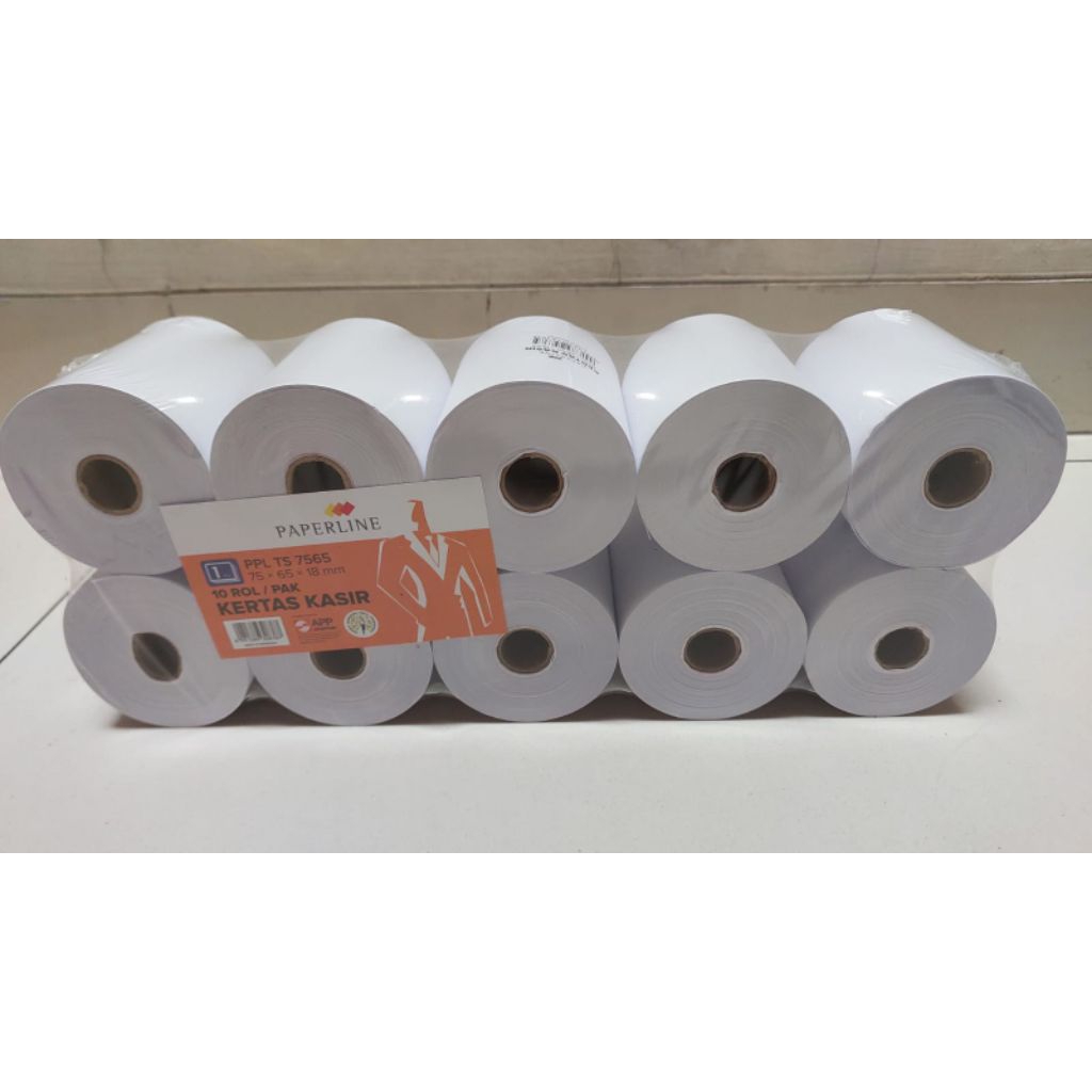 

Kertas Kasir / Telstrook 75x65x18mm Paperline 1Ply ( 1pack )