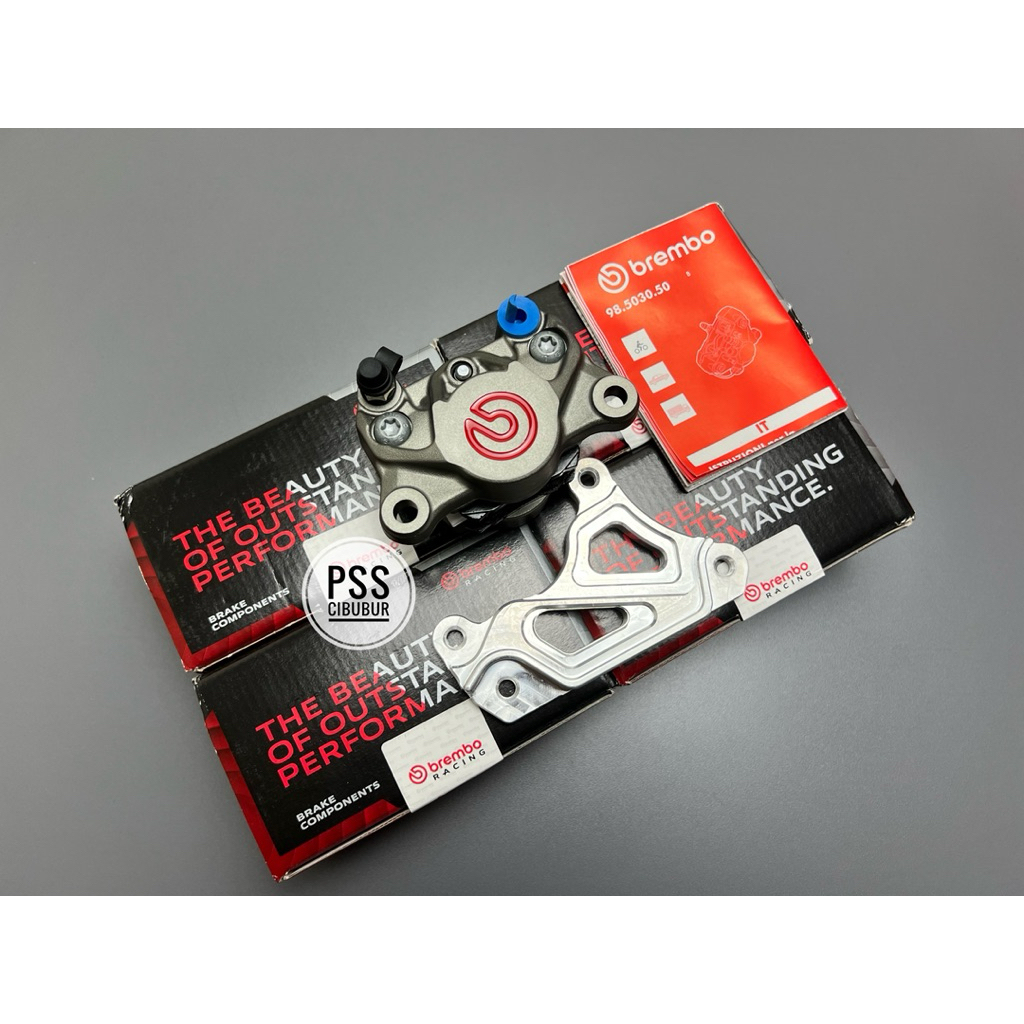 KALIPER BREMBO 2 PISTON VARIO 125 150 BEAT SCOOPY GENIO PLUS BREKET SHOCK TUPAKNAM & STANDAR DISC LE