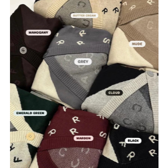 FANCY KNITWEAR MONOGRAM ARASCARF