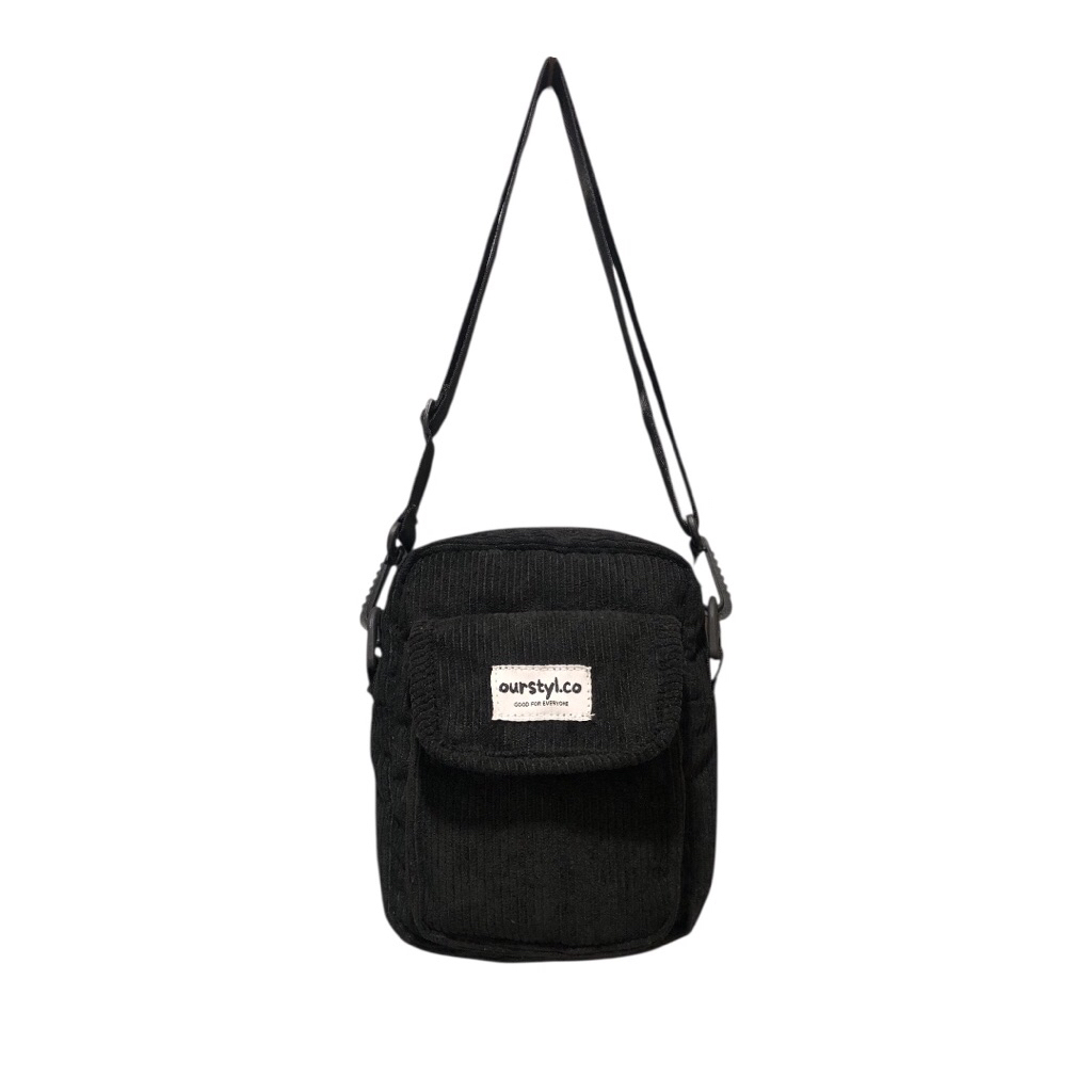 Nasa Sling Bag Tas Corduroy Tas Selempang Pria Mini Sling Bag Tas Wanita
