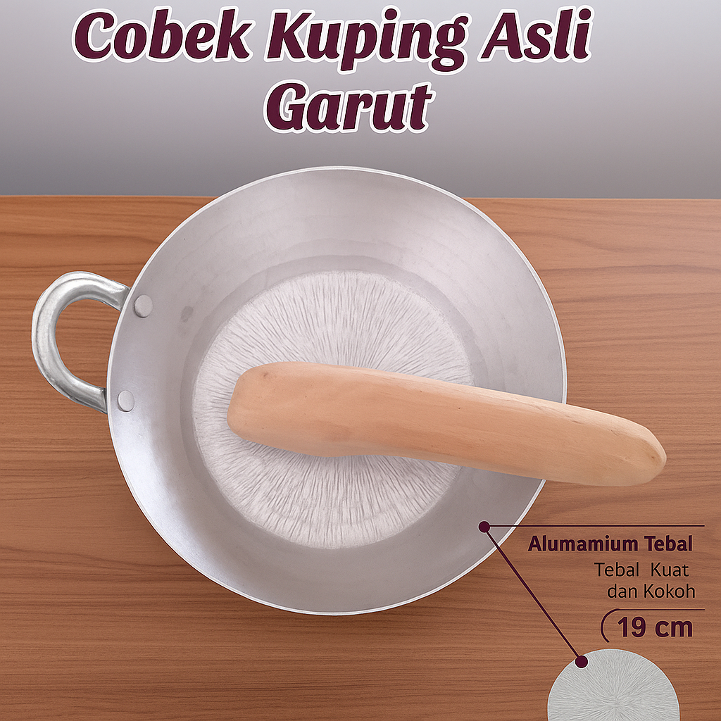 Wajan Alumunium Garut Asli 25 CM – Tebal, Awet, Anti Karat