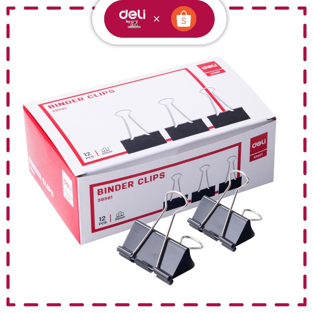 

Deli E38561 Binder Clip 51Mm bebas karat dilapisi oleh eletroforesis