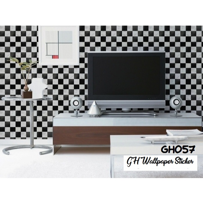 DTG Wallpaper Dinding Batu Bata Merah Coklat Abu Orange Biru Hijau Motif Dan Karakter Size 45CM x 8M