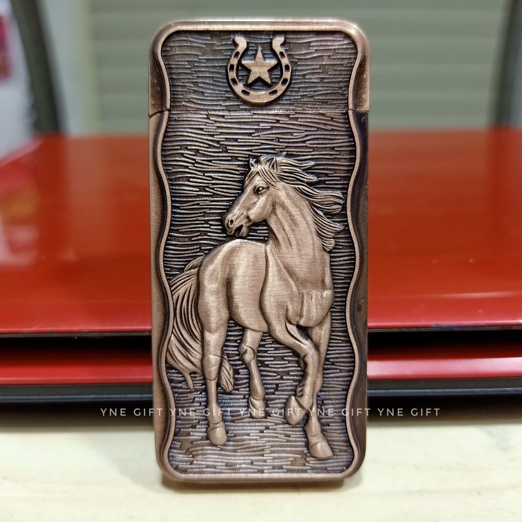 Korek Api Gas Bara Horse Motif Antik Jadul Keren