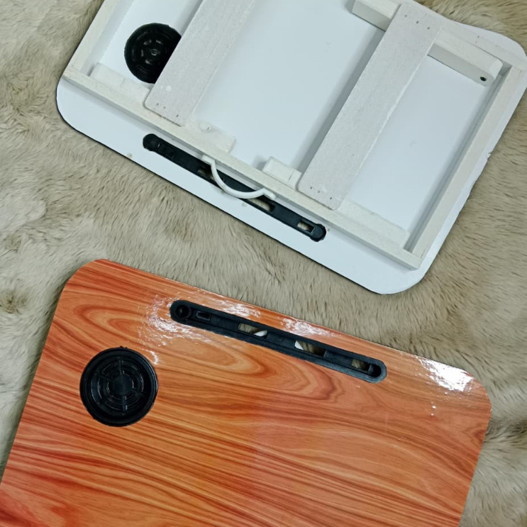 MEJA LIPAT BELAJAR ANAK SEKOLAH MODEL OVAL BAHAN MDF/MEJA BELAJAR OVAL SERAT KAYU [5011332]