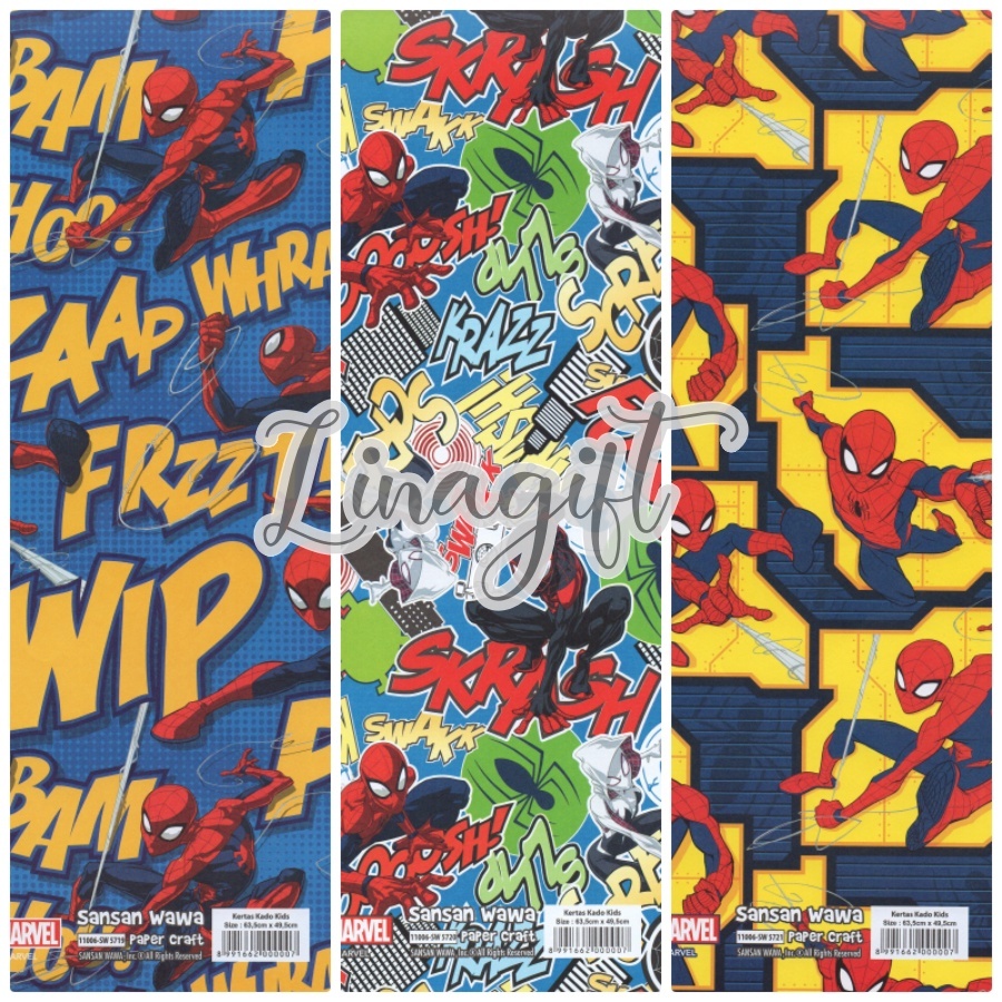 

( 5 Lembar ) HERO AVENGERS SANWA - KERTAS KADO AVENGER - GIFT WRAP PAPER SANSAN