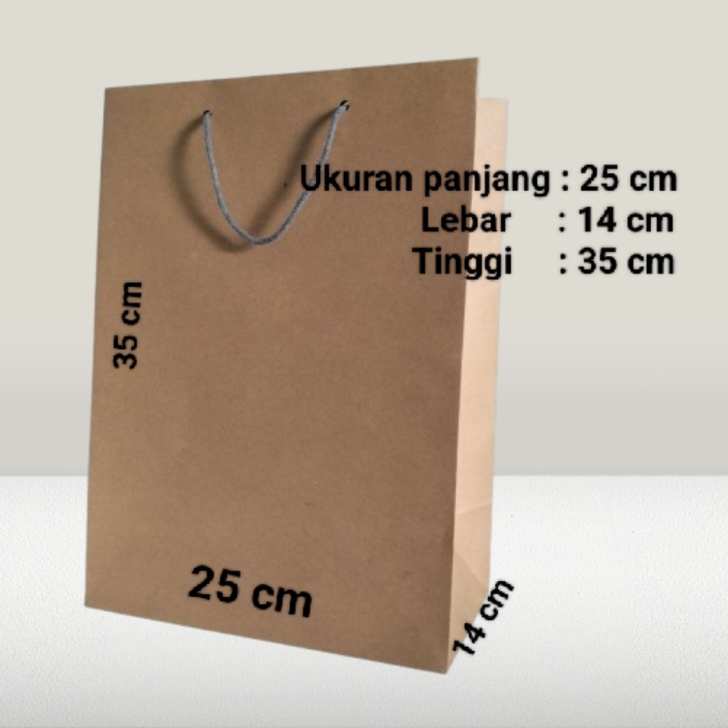 

paper beg murah paper bag polos paper bag 25x14x35