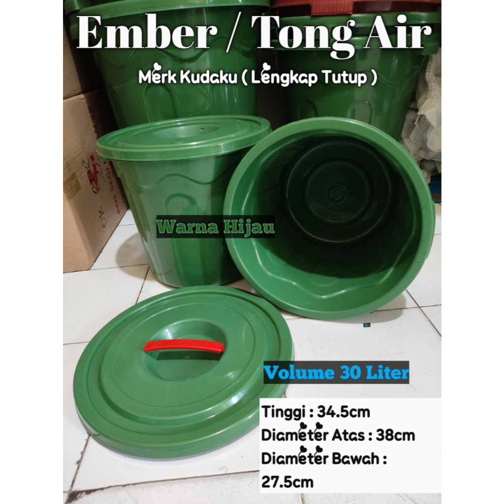Ember / Tong Air 30 Liter / Tempat Penampungan Air 30 Liter