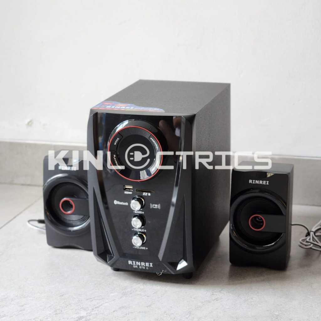 KINLECTRICS Speaker Bluetooth Salon Aktif  Multi Media 2 in 1 Speaker Fitur Radio FM SD Card USB SR 