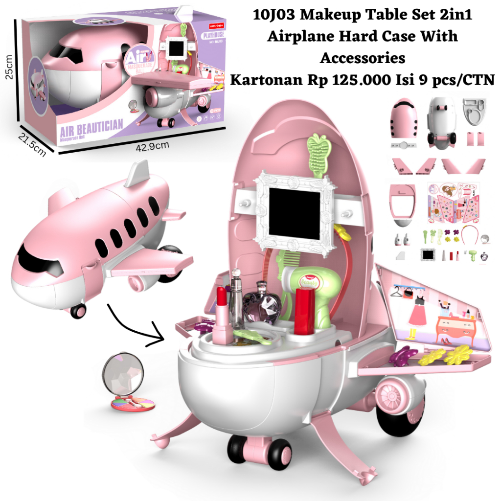 Mainan Anak Beauty Makeup Jumbo set untuk Perempuan kotak kosmetik bermain anak perempuan