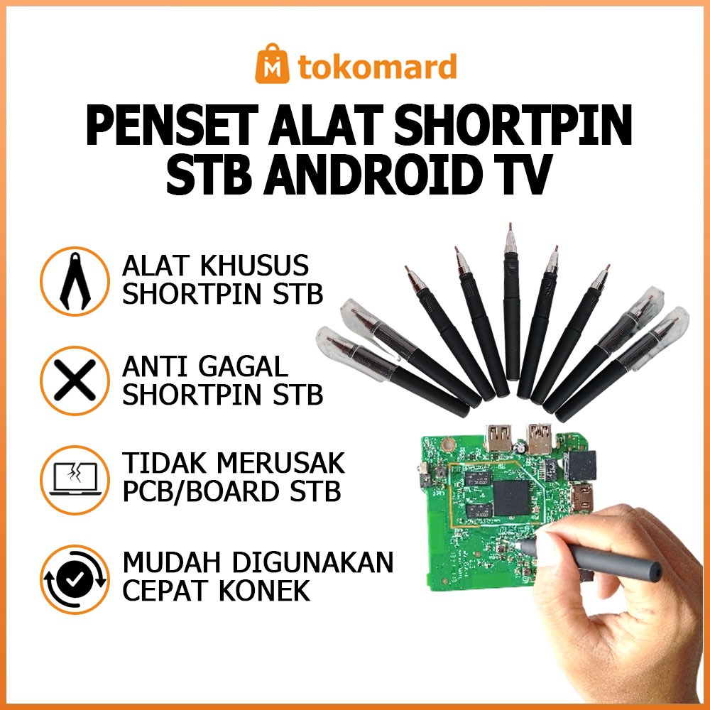 Pinset Alat Shortpin STB Android TV Penset Alat Shortpin Anti Gagal Tidak Merusak PCB/Board STB