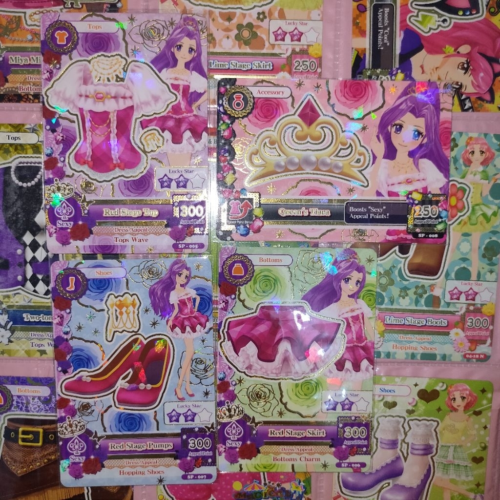 Aikatsu official card kartu Mizuki Kanzaki Red Stage Coord set Rare Langka