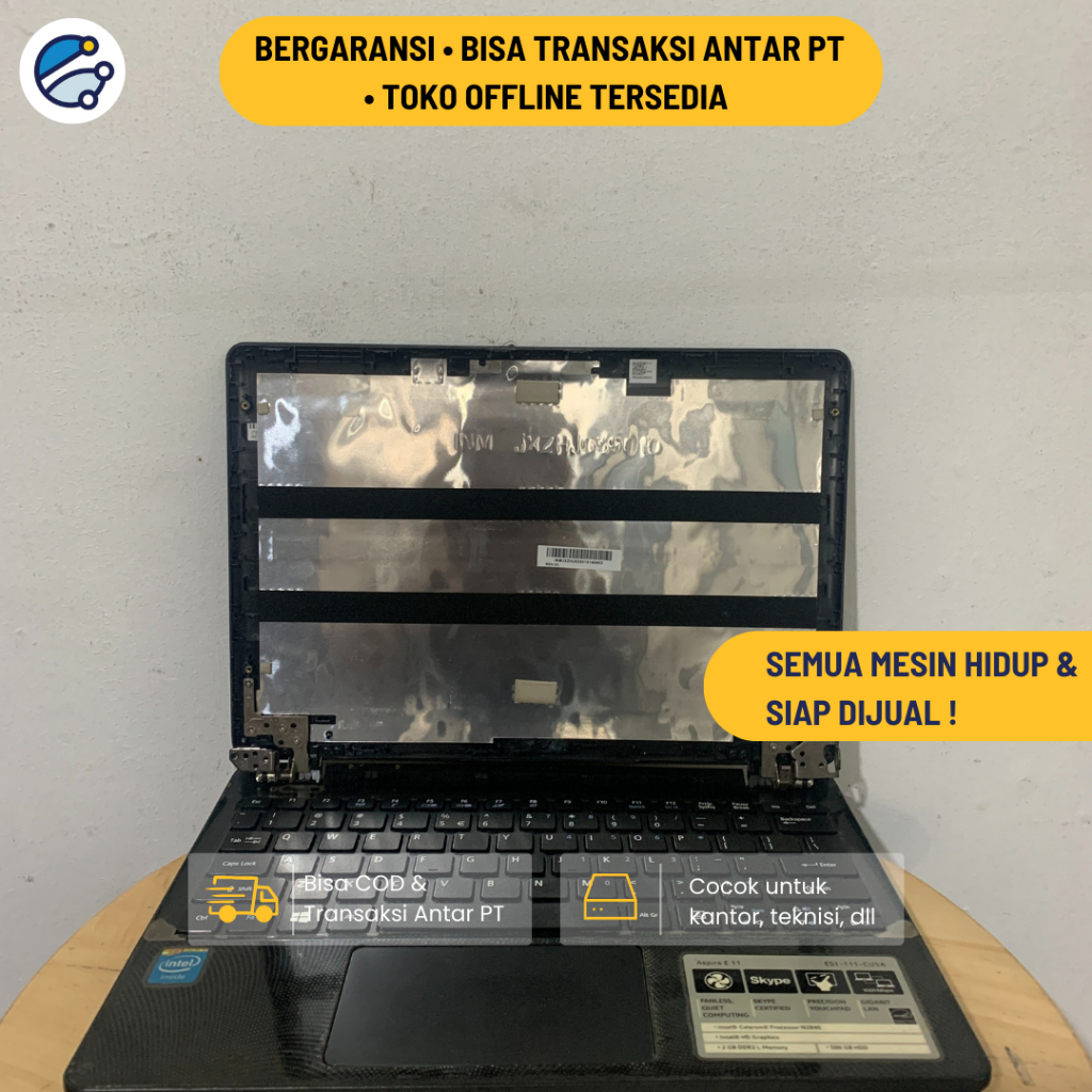 Casing Atas Laptop Dengan Engsel / Top Cover Laptop / Frame LCD Laptop / Casing Depan Layar Laptop /