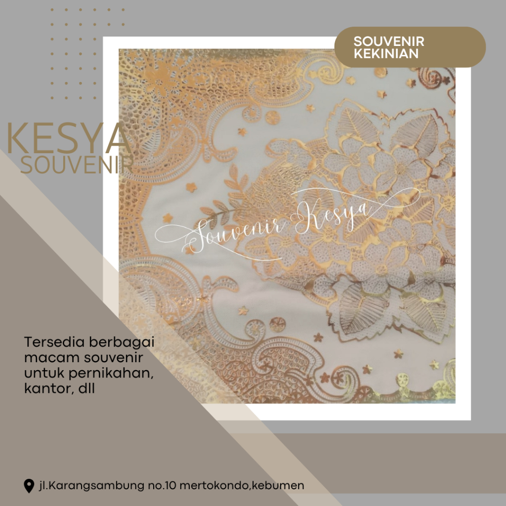 TERMURAH Taplak Meja Warna Gold Silver Unik Souvenir Pernikahan - souvenir pernikahan, souvenir hadi