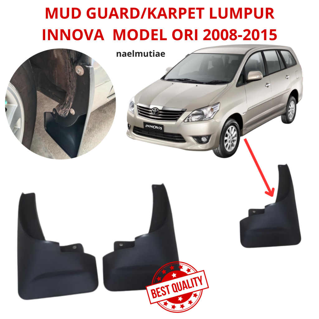 MUD GUARD/SPAKBOR INNOVA DEPAN/KARPET LUMPUR INNOVA FRONT MODEL ORI 2008-2015
