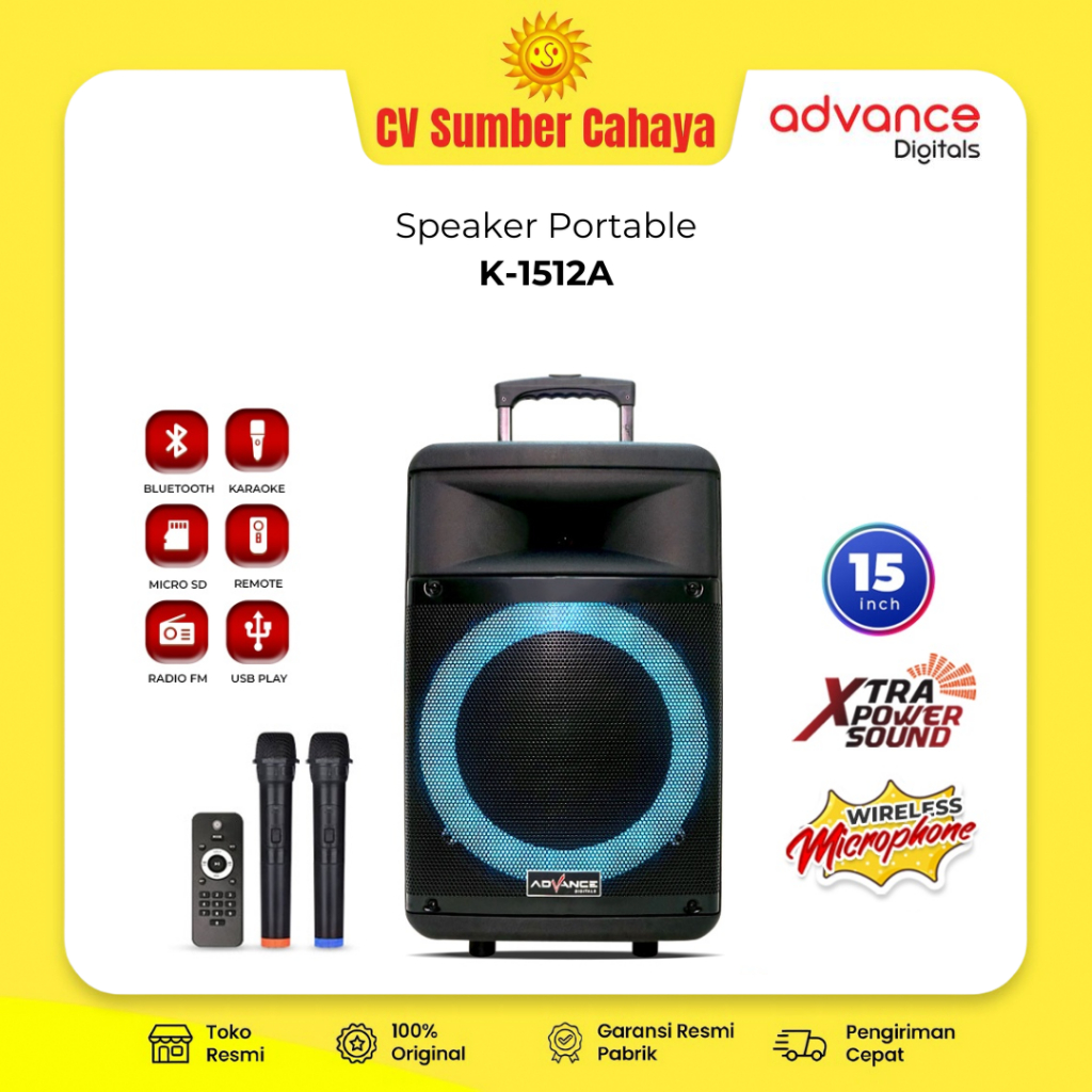 Advance K1512 Advance K1512 Speaker Meeting Bluetooth Salon Aktif 15" Free Mic
