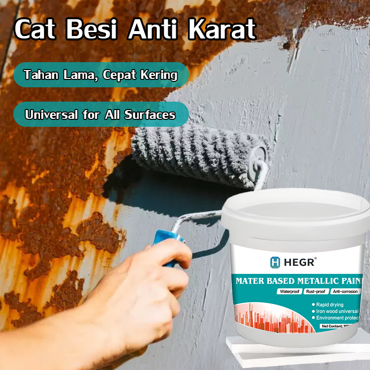 HEGR Cat Besi Anti Karat - Tahan Lama, Cepat Kering (Gratis Kuas Kecil)