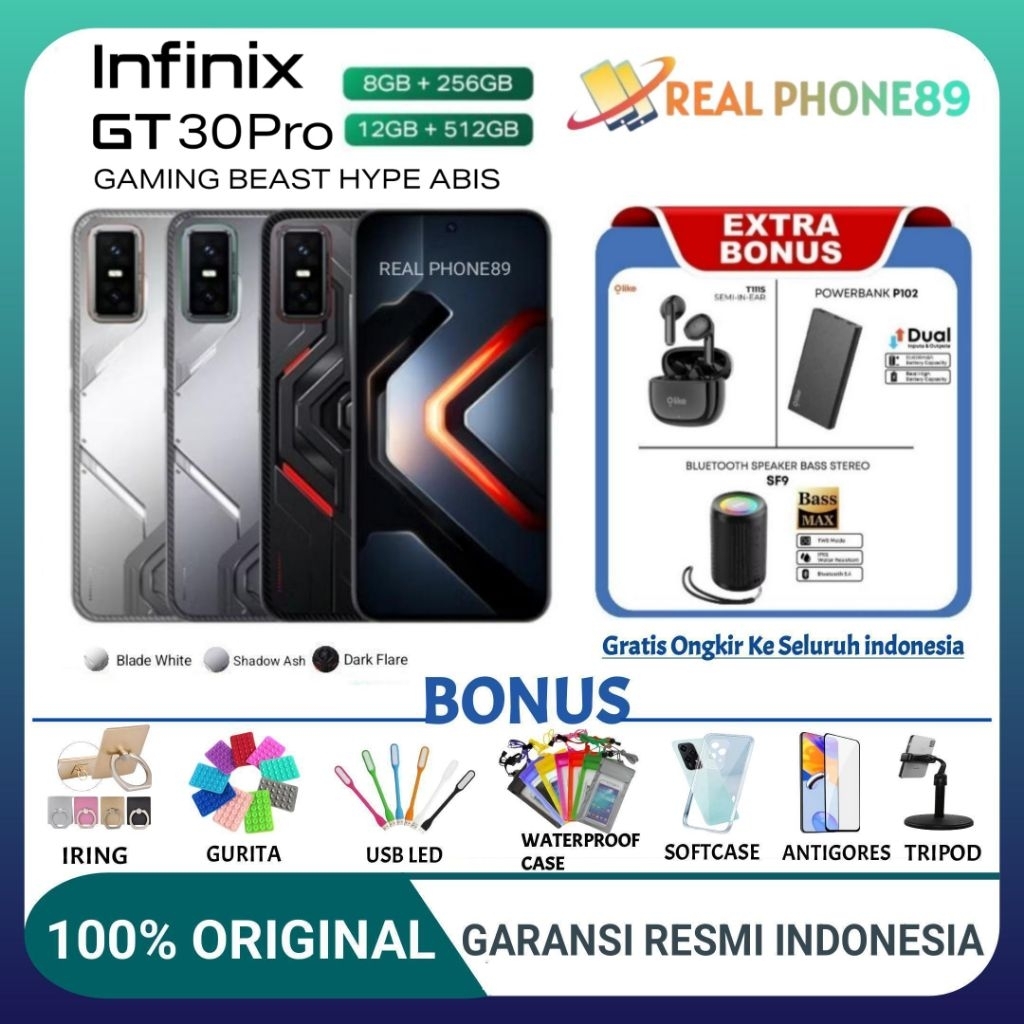 Infinix GT 30 Pro 5G 12/512GB | Infinix GT 30Pro 5G 8/256GB Garansi Resmi Infinix indonesia