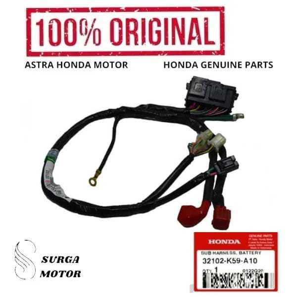 Kabel Battre Baterai Batrai Sub Harness Motor  Vario 125 150 eSP K60 K59 32102K59A10 32102-K59-A10 K