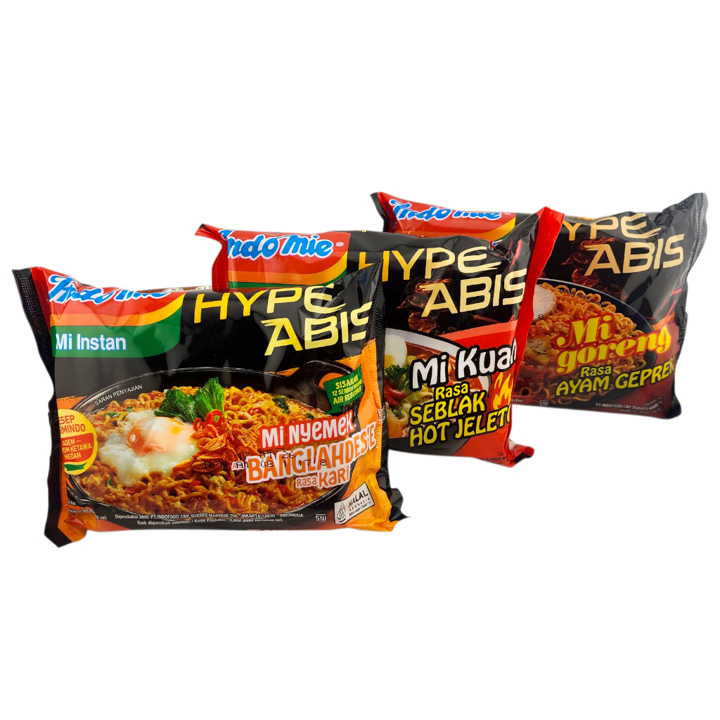 Indomie Hype Abis - Migetthi Bolognese, Seblak Hot Jeletot, Ayam Geprek