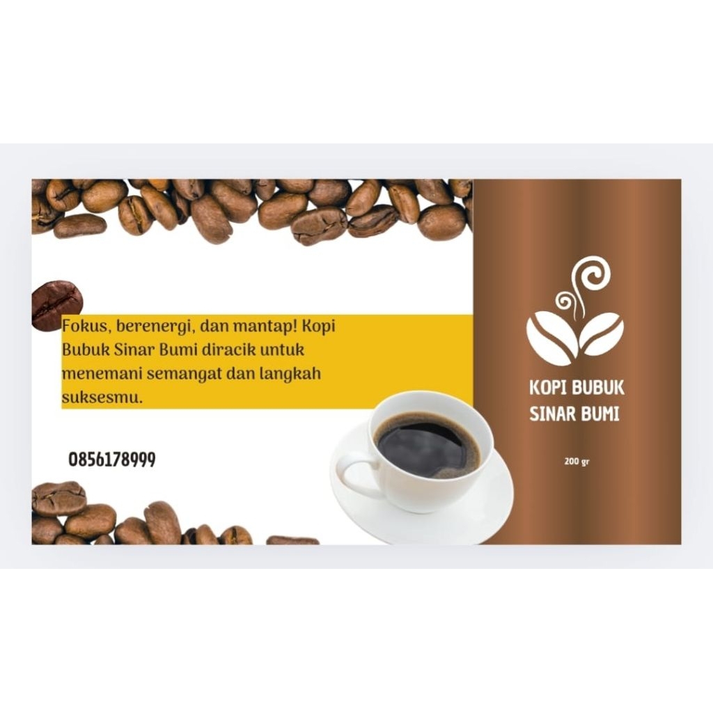 

Kopi Bubuk Sinar Bumi asli kopi pilihan tanpa campuran