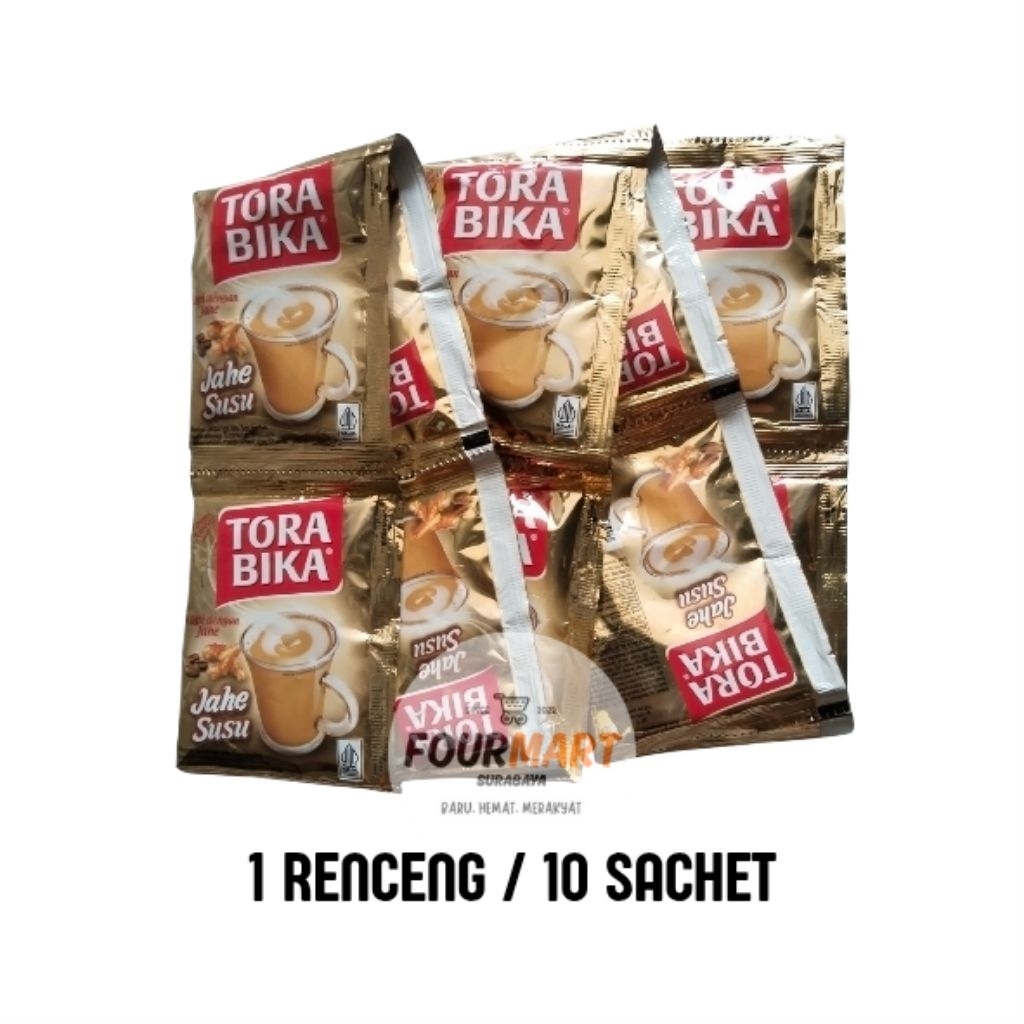 RENCENG Tora Jahe Susu - Kopi Torabika Jahe Susu isi 10 Sachet