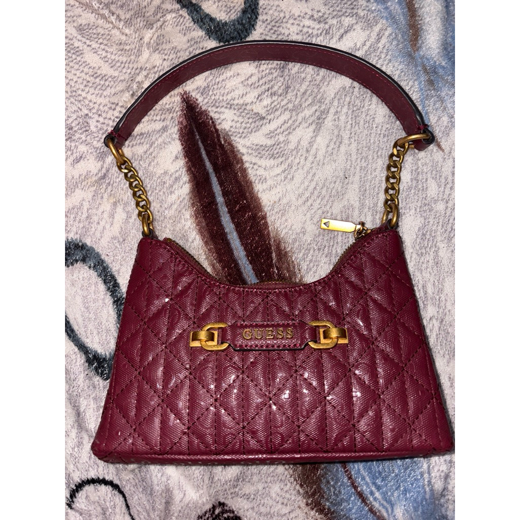 Guess Aveta Mini Top Shoulder Bag - Merlot ORIGINAL