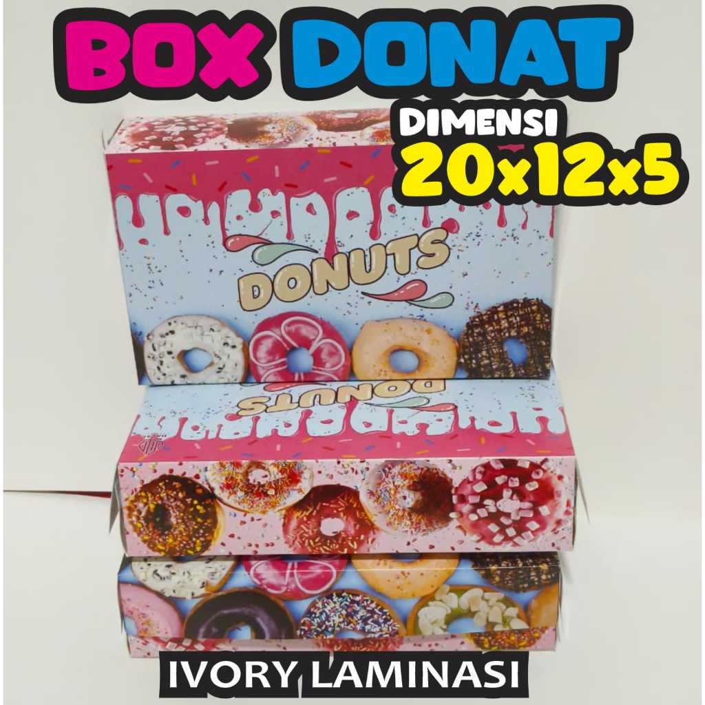 Dus Donat MINI/ dus donat /dus makanan dus donat laminasi