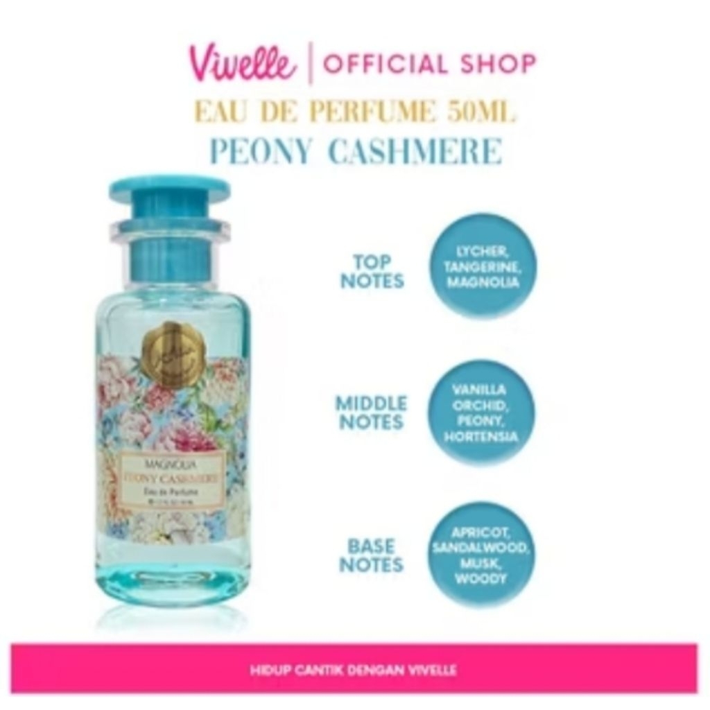 vivelle eau de parfum botol kaca 50ml