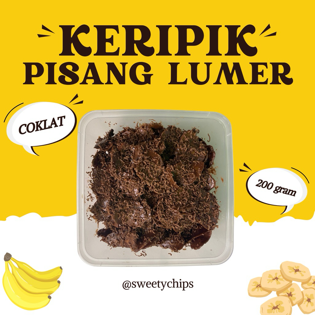 KERIPIK PISANG LUMER COKLAT 200 GRAM