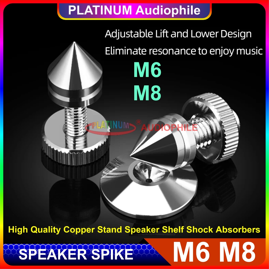 Speaker Spike Kaki Box DIY Audio Amplifier Stand Copper Silver Chrome SSM6 SSM8
