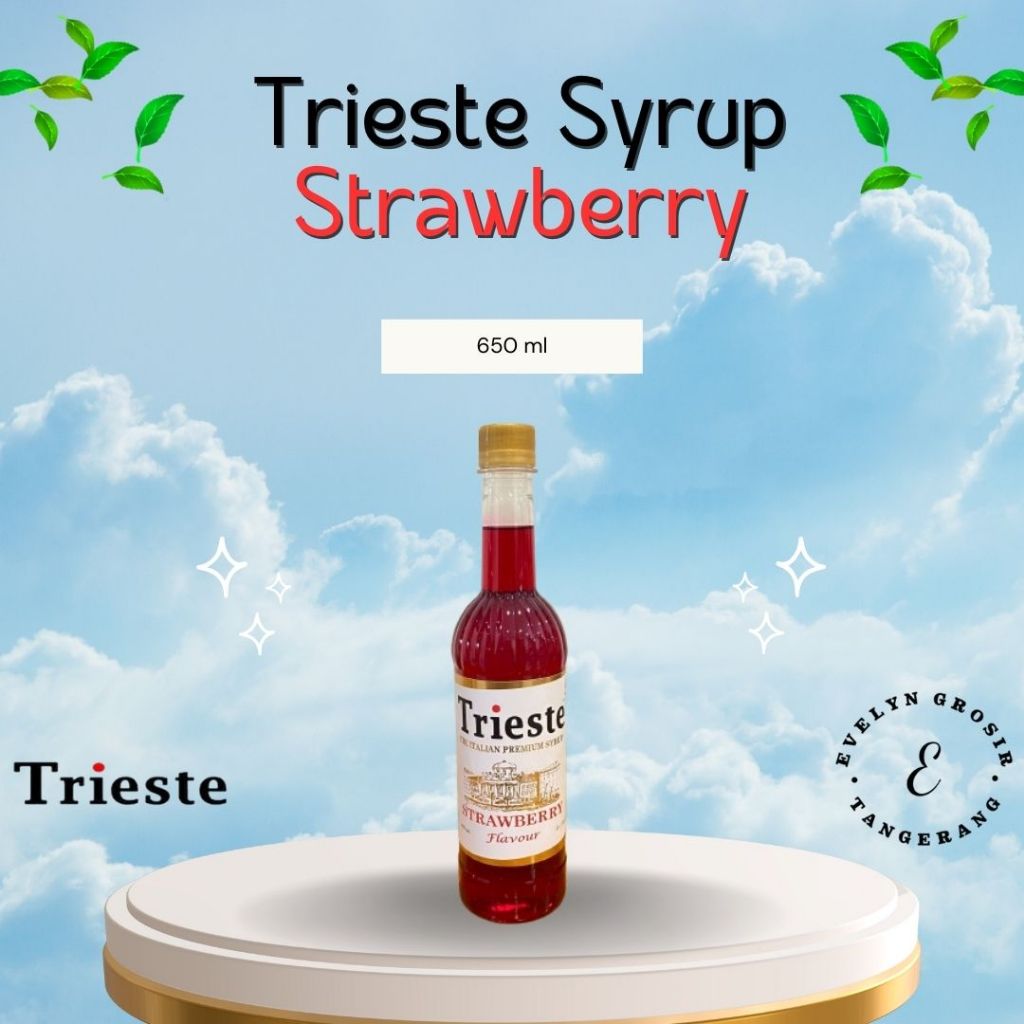 Trieste Syrup Strawberry 650 ml - Trieste Sirup Stroberi