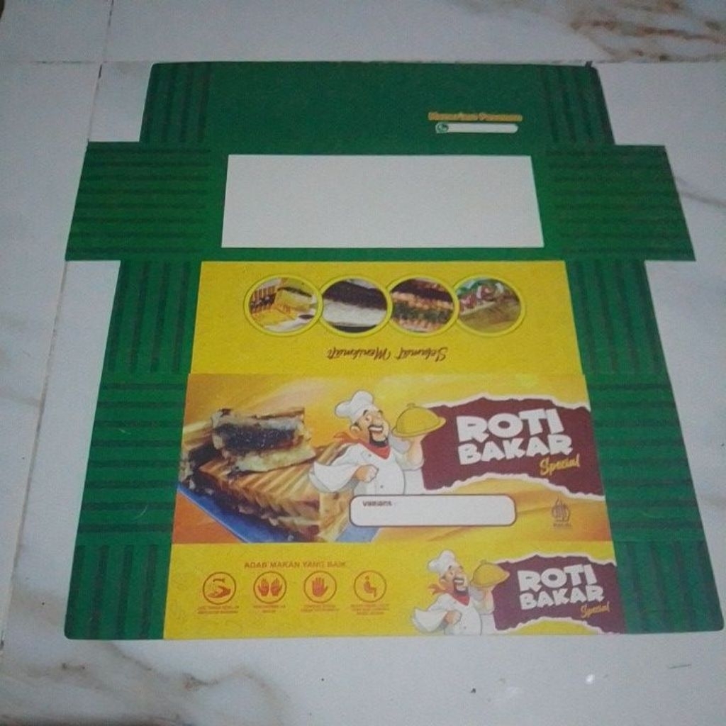 50 Lembar Dus Roti Bakar // Kemasan Roti Bakar.