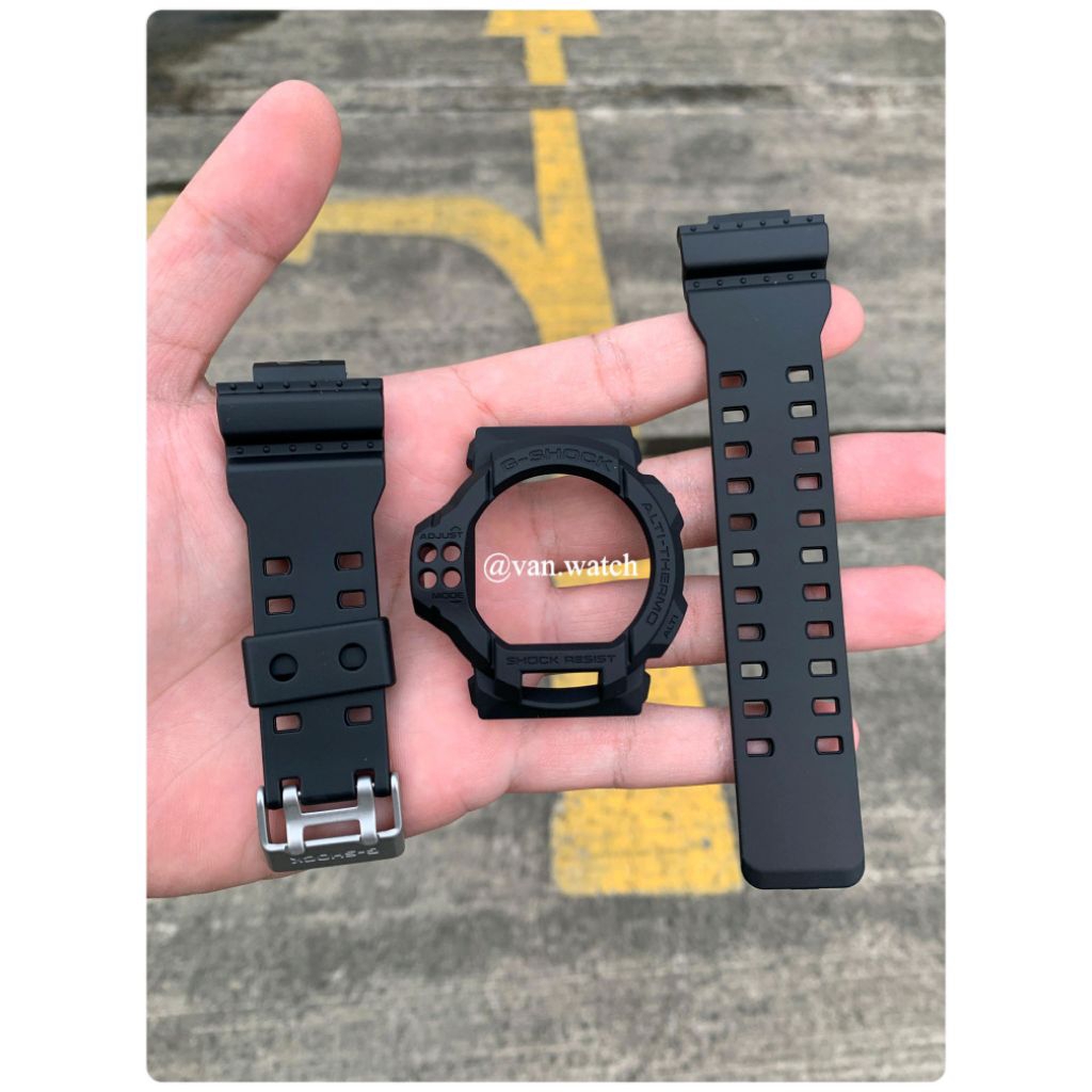 BNB Band Bezel CASIO G-SHOCK GDF 100BB HITAM ORIGINAL Tulisan Hitam Buckle Silver