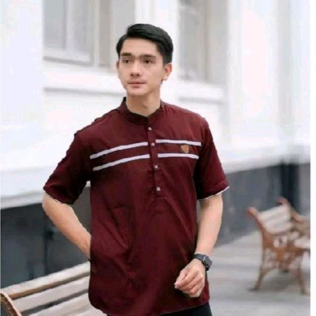 baju Koko kurta pria dewasa lengan pendek terbaru