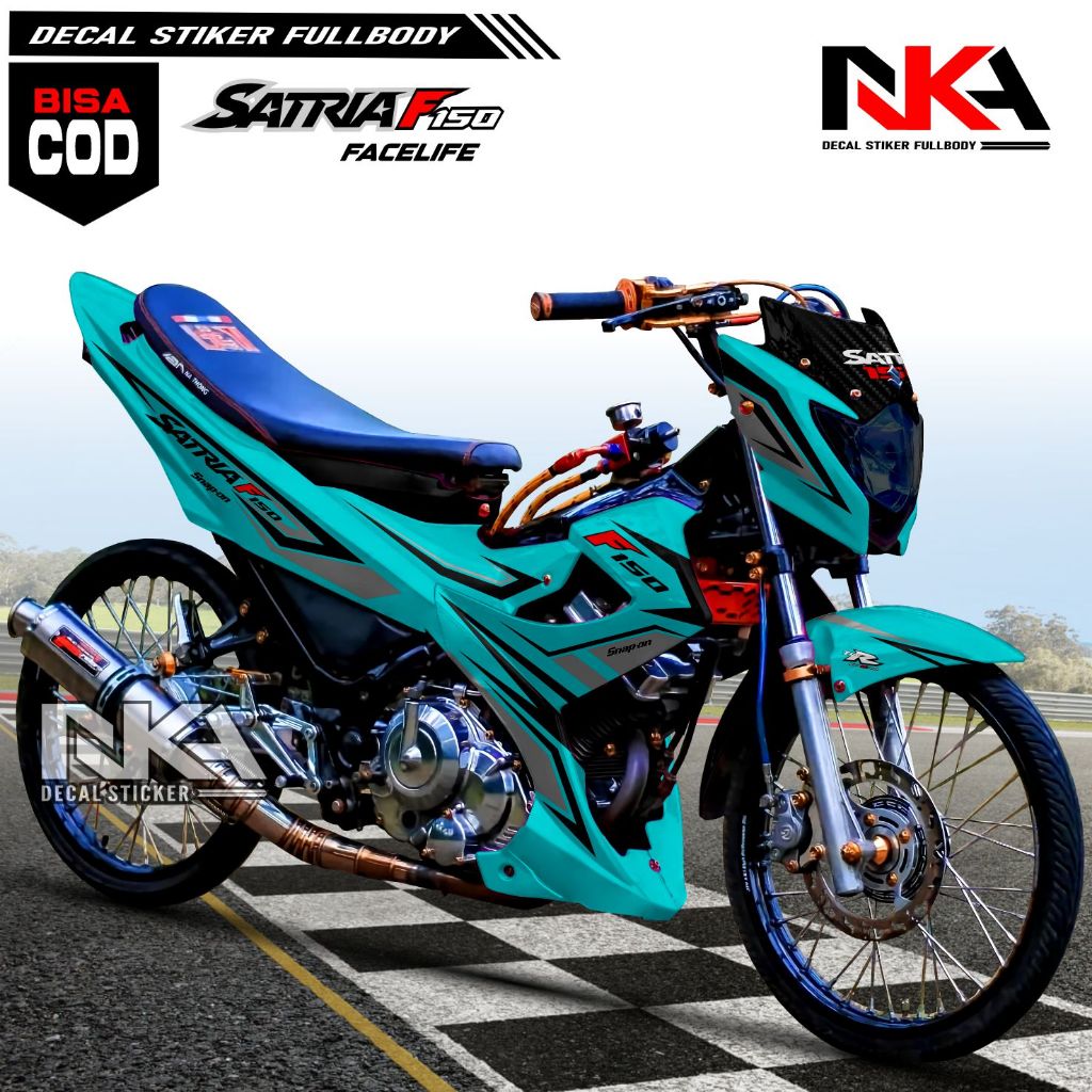 Decal Motor Satria F 150 Facelift - Stiker Motor Satria F 150 Facelift Motif Keren
