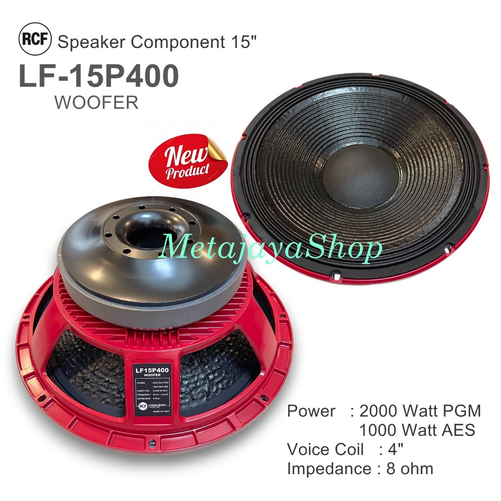 Komponen Speaker 15 Inch Rcf LF-15P400 Red Series Voice Coil 4" LF 15P400