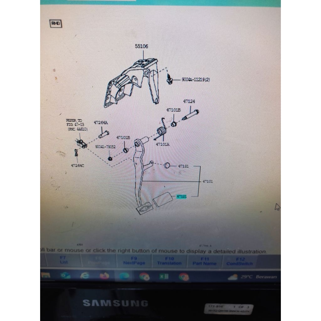 karet pedal rem avanza