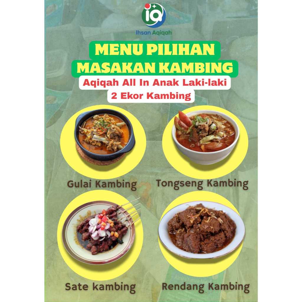 Paket Aqiqah Hemat - 2 Ekor Kambing = 2 Olahan pilihan