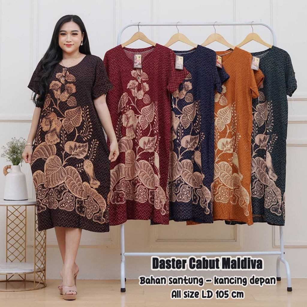 DASTER STANDAR CABUT MALDIVA LD 105 / DASTER BUSUI KANCING DEPAN / DASTER RAYON MURAH / DASTER KEKIN