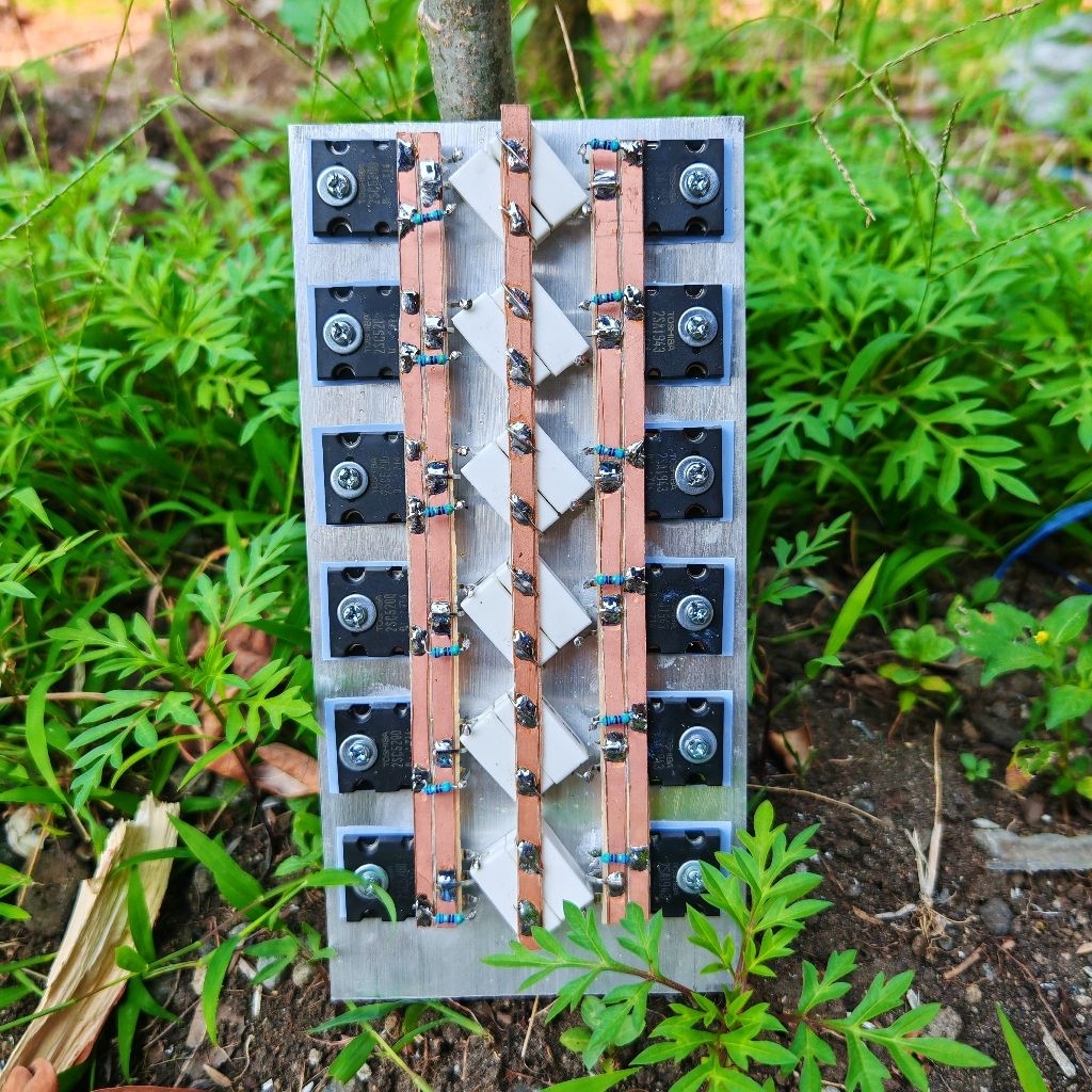 Transistor final thosiba 6 set + heatsink 20 cm