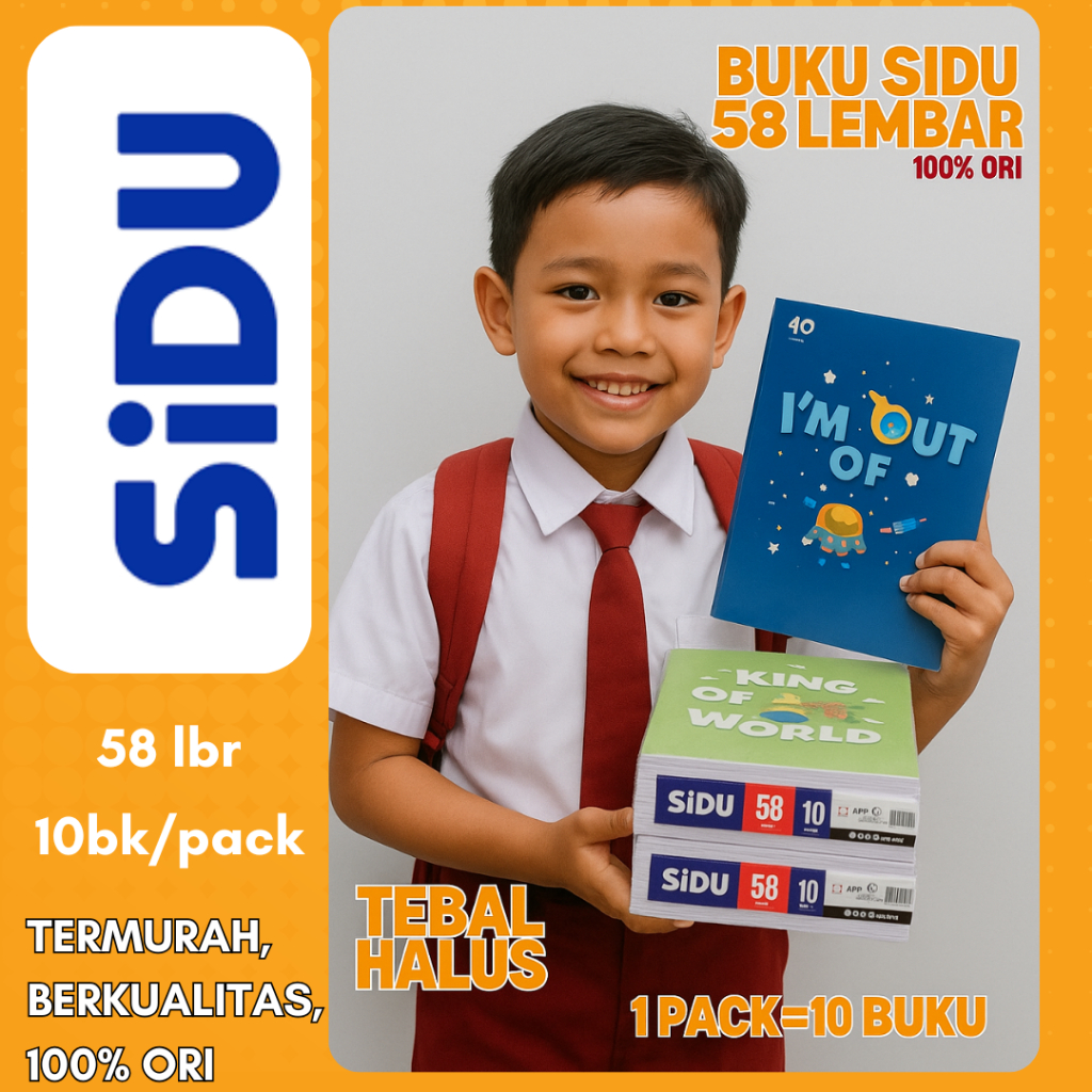 

Buku Tulis SIDU 32, 38, 58 Lembar TERMURAH (REAL PICT)
